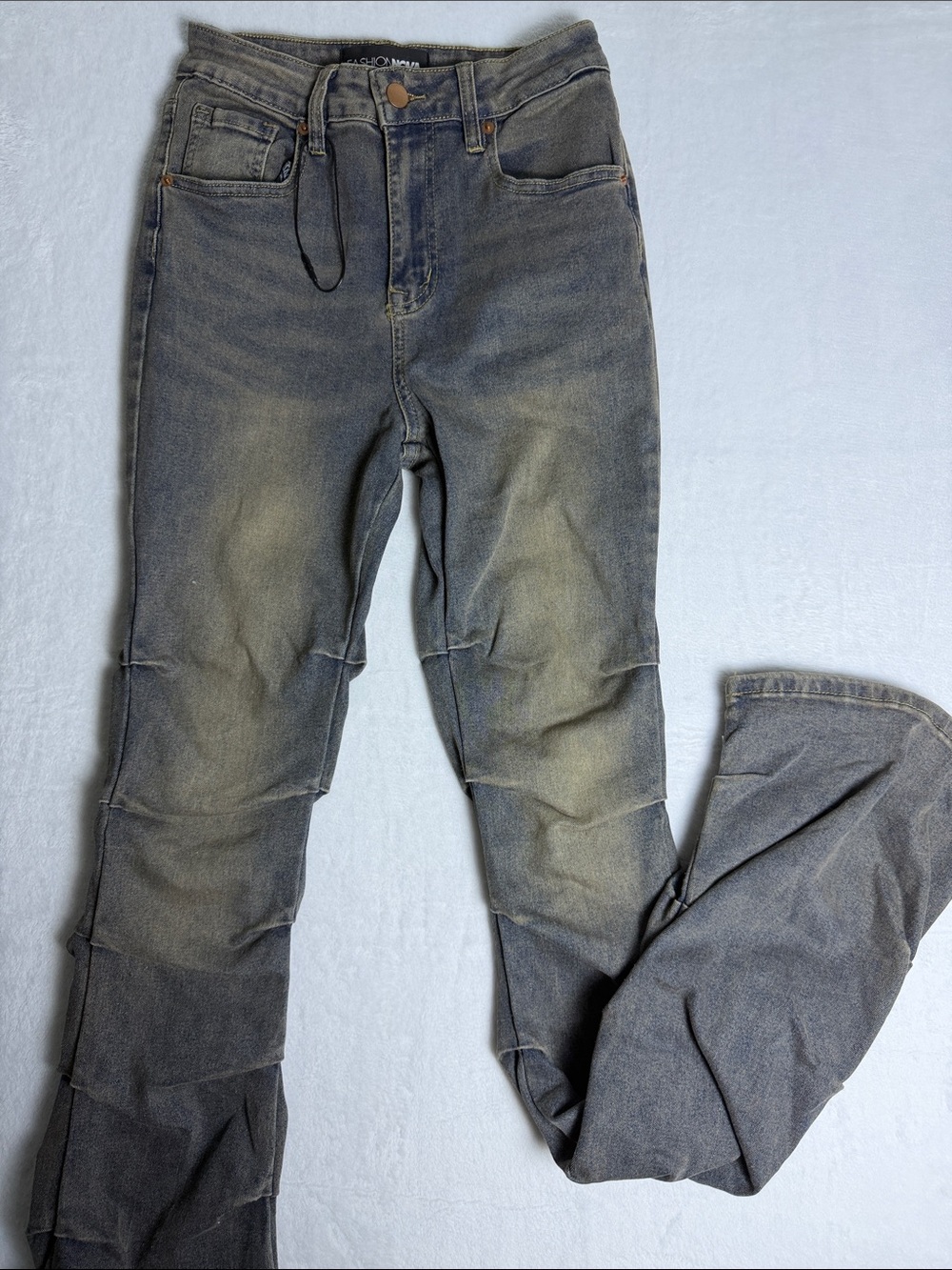 Women’s Washed Black Jeans - Casual Straight Fit